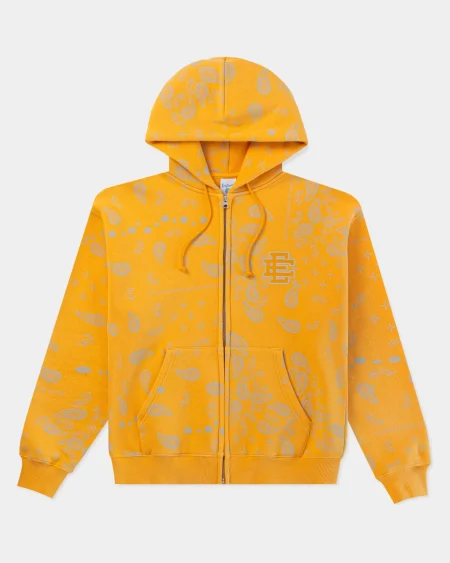 Eric Emanuel EE® Paisley Zip-Up Hoodie Yellow